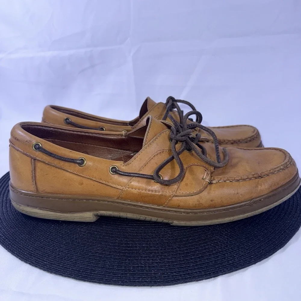 Allen Edmonds Eastport Boat Casual Shoes Brown Leather Loafers 43502 Men's 11